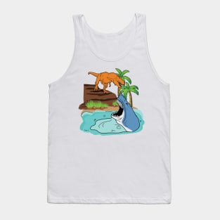 Shark And Dinosaur For Boys Tank Top